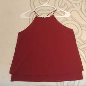 Paper Crane top size S, dark red